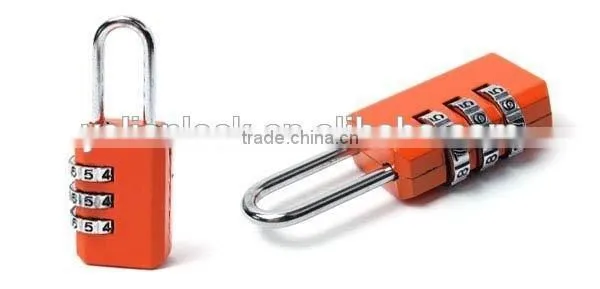 China Suppliers 3-dial Digital Password Cute Code Number Aluminum Alloy Combination Iron Padlock