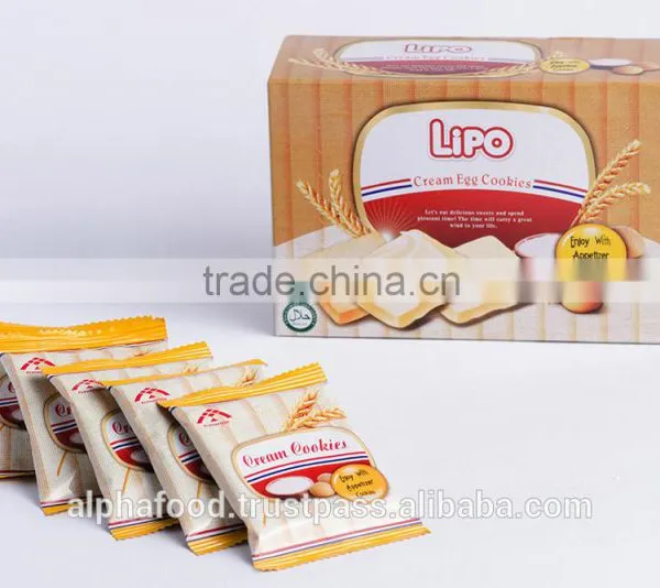 LIPO EGG 100G/BOX CREAM COOKIES - DELICIOUS TASTE COOKIES photo-2