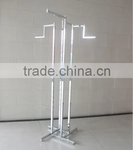 Cheap Price Clothes Display Rack 4-Way Garment Rail photo-2