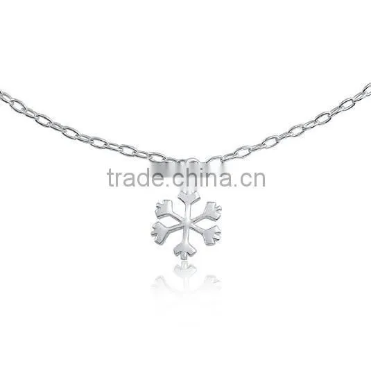 Unique Style Zinc Alloy Silver Plated Snowflake Adjustable Foot Chain Anklet photo-2