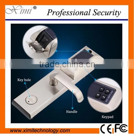 Smart Card and Fingerprint Door Lock System With Card Reader and Keypad Hotel Handle Lock System