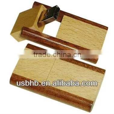 Personality Woonden Flip Usb Storage With Factory Price