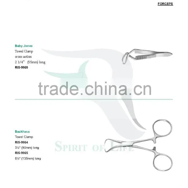 Hartmann Mosquito Forceps, Halsted Mosquito Forceps, Baby Jones Towel Clamp Cross-action, Backhaus Towel Clamp photo-2