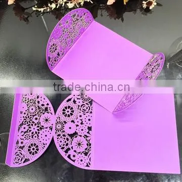Q93 Laser Flower Ribbon Wedding Decoration Invitation Card Quality Choice photo-6