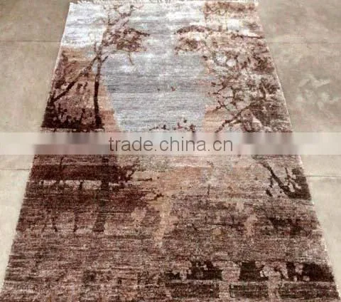 Indo Nepali Hand Knotted 10/32 Art Silk Carpets