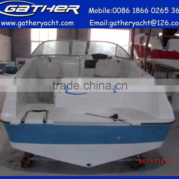 5.5M CE Blue Color Fiberglass Cabin Boat photo-4