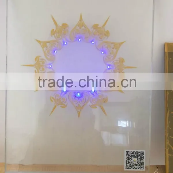 LED Light Interlayer, Ceramic Digital Print Laminated Glass, Able to be Bent