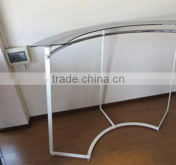 Floor Standing Curve Rail Shopping Mall T-Shirt Display Rack photo-5