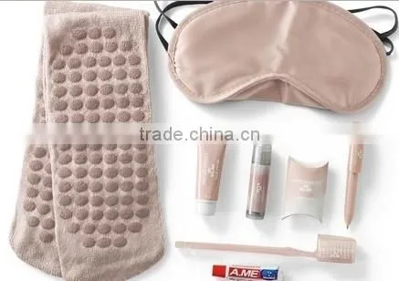 Luxury airplane amenities set/airplane sleeping set/airplane travel set with nylon bag for business class