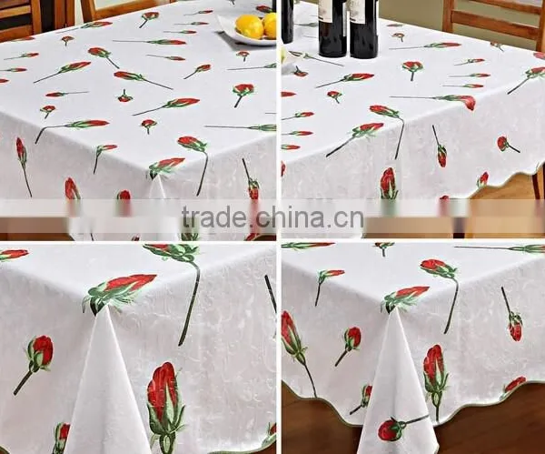 2015 Best Sale 100% Polyester Transfer Printing Table Cloth photo-3