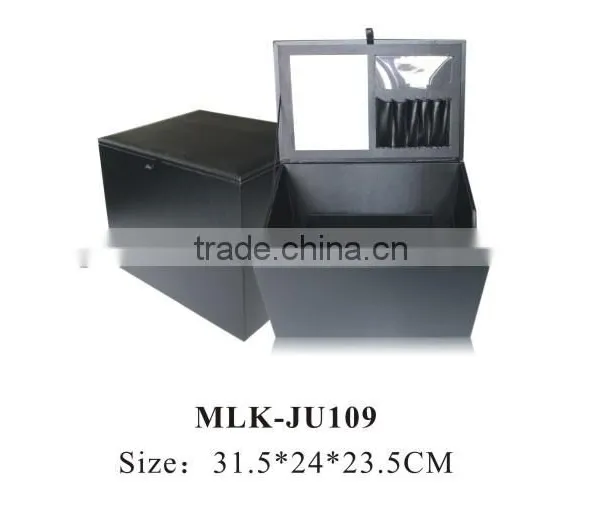 Black Special Leather Storage Basket Box