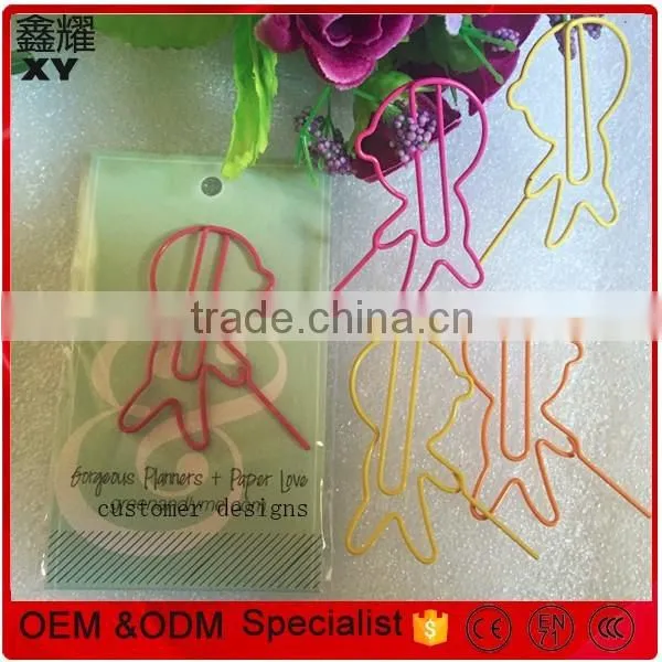 Metal Wire Stationery Types of OEM Design Colorful Paper Clips photo-2
