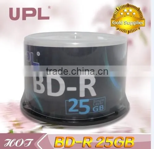 Blu-ray disc/Blu-ray disk/Blue-ray disc/BD-R/BDR/Made in Taiwan/full face white inkjet printable/50pcs