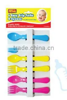 6 Easy Grip Forks And Spoons