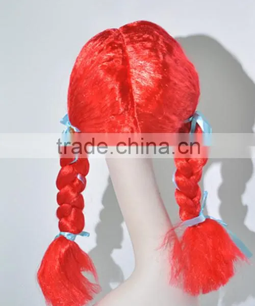 Cartoon Red Dreadloks With Two Ponytials Wig N358 photo-3