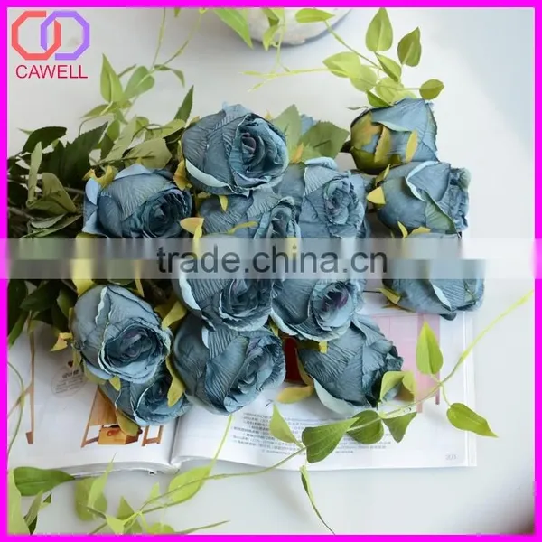 Cheap Silk Peach Rose Artificial Flower Manufacturer photo-3