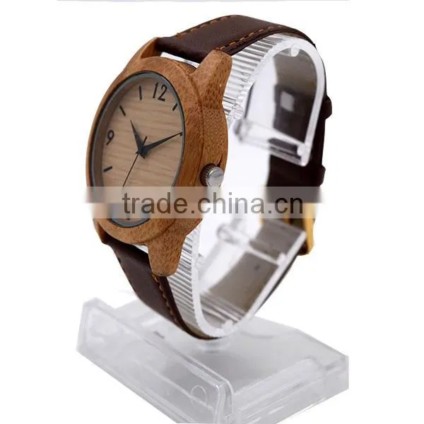2016 Hot Sale Top Quality Carbonized Bamboo Wood Dial Watch Trade Assurance photo-4