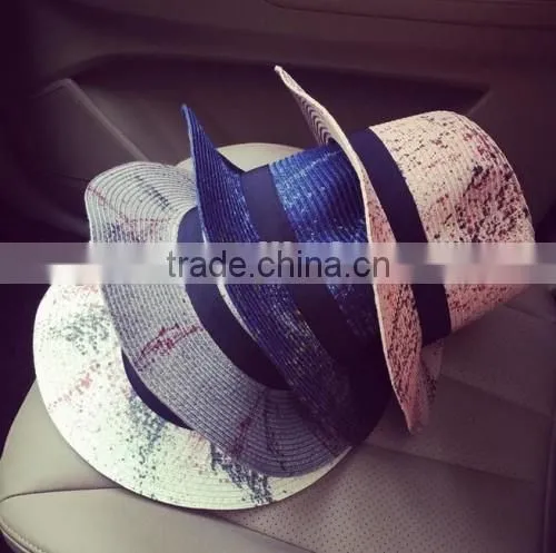 2016 Wholesale Latest Design Colombian Straw Hat Factory Original Fashion Ladies Promotional Straw Hat photo-2