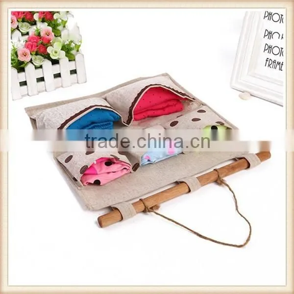 Cusomized Cotton Linen Jute Wall Hanging Storage Bag photo-2