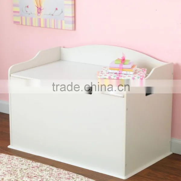 Wooden Toy Storage Chest in White