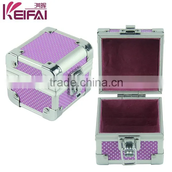 Pvc Purple Color Small Dots Pattern Empty Boxes Watch Gift Box