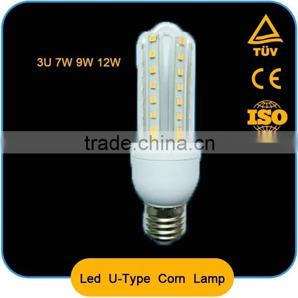 3u 7w 9w 12w ,85-265v 50/60hz,led Lamp 360 Degree Led Corn Light,led Lamp,>90lm/w,CRI>80,CE ,ROHS,LVD