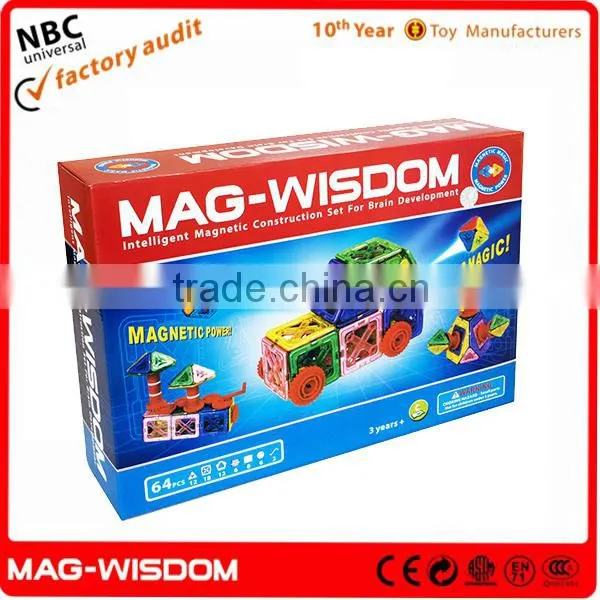 2016 Magnetic Intelligent Construction Set for Kids 64pcs Set