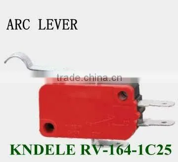 RV tactile micro switch with ARC lever 16A RV-164-1C25