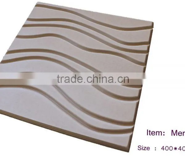 2016 Cheap Leather Panel Interior Decor Wall Covering Idea 3D Wave Panel (Mermaid ) photo-4
