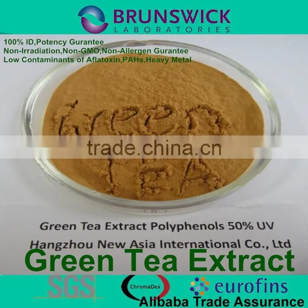 Green Tea Extract,Polyphenols 20%-98%,EGCG 10%-95%, Catechins 10%-90%,100% ID,Low Contaminants of Aflatoxin,PAHs,Non-Irradiation