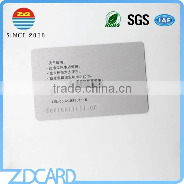 Silk-screen Printing Metallic Silver 0.38mm Pvc Card photo-3