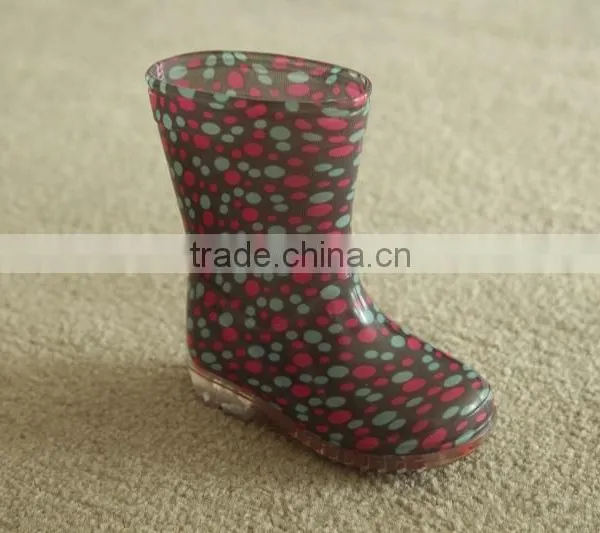 Kids Winter Warm Lining PVC Rain Boots photo-6