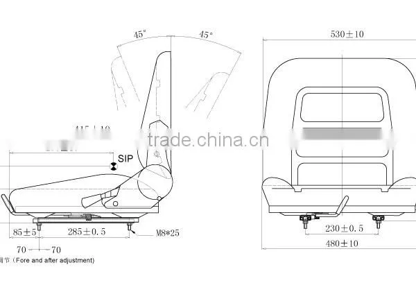 (YH-16) Adjustable Car Seat Loader Seat Construction Mechinary Seat photo-2