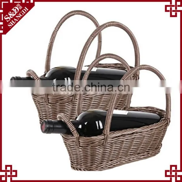 Promotion Item Wine Packing Used PE Wicker Handcraft Baskets for Gifts photo-2