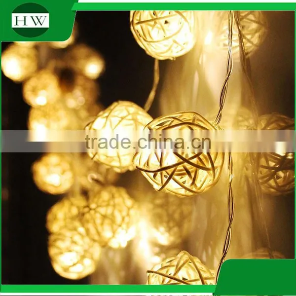 Christmas Wedding party holiday event celebration home room decoration strobe Rattan Ball LED string light Luminaria
