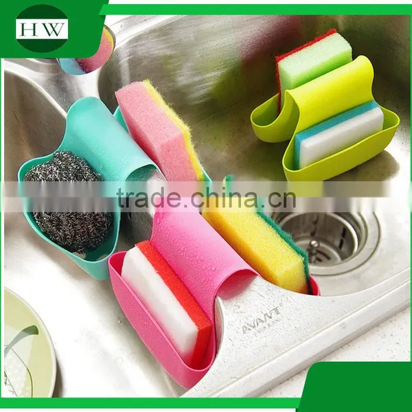 Saddle Style Kitchen Storage Sponge Holder Silicone Drain Holder