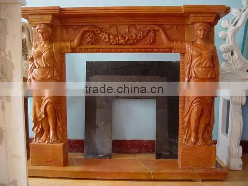 Indoor Freestanding Marble Fireplace Mantel photo-2