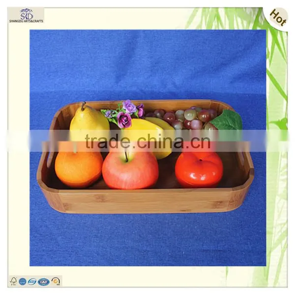 Great Quality Japanese Serving Laser Cut Wood Bamboo Tray photo-4
