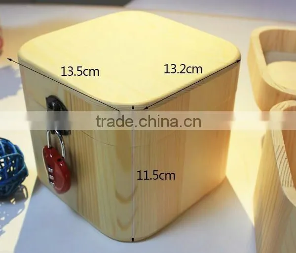 Eco-friendly Wood Locked Storage Box photo-2
