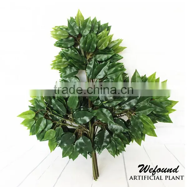Factory Direct Plastic Handle High Simulation Banyan Tree Leaf Green Leaf Decoration Sets do Wholesale Shooting photo-4