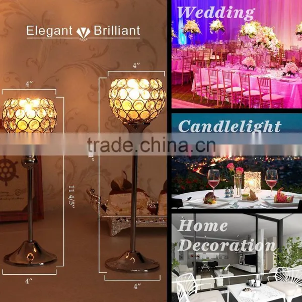 Candlestick Holders For Wedding Centerpieces Decoration Set of 2 Tea Light Candle Holder photo-5