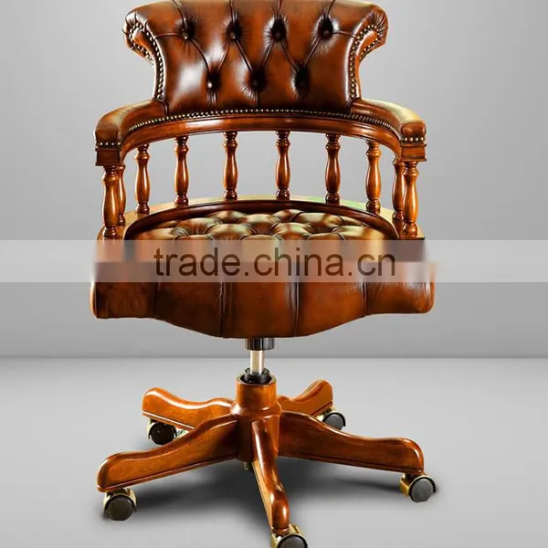 Vintage English Regina Style Office Writing Desk Made of Solid Wood BF11-08223b photo-5