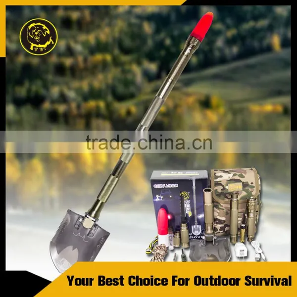 Outdoor Camping Shovel Survival Kit Outdoor Multifunction Camping Equipment as Shovel Knife Cutter and Hoe photo-2