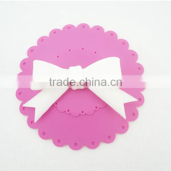 Cute Bowknot Shaped Silicone Watertight Cup Lids Mug Lid Cover Lids photo-4