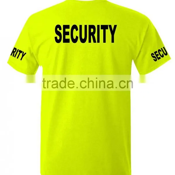 Mens Poly Cotton T-Shirt Preshrunk Jersey Knit Tee Green Security Guard Uniform Color photo-2