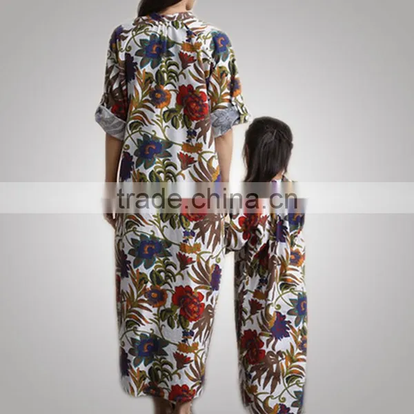 Popular Summer Plus Size Women Fancy Mother And Child Dress For Fat photo-3