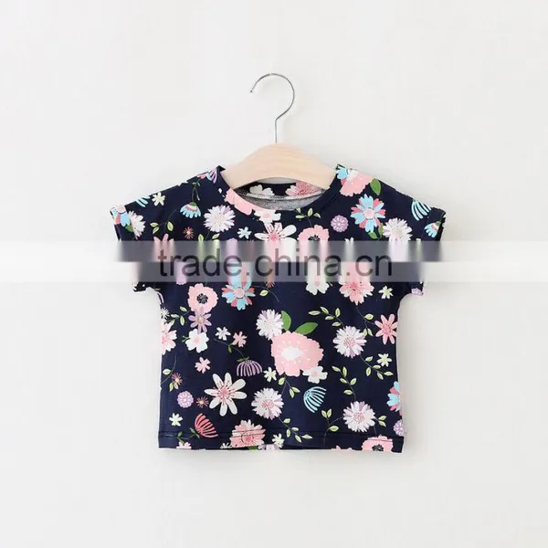 Baby Clothes Girl Dandelion Glasses Bike Pattern Tee Shirt photo-2