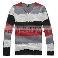 Men T Shirts, V Neck, Long Sleeve , 100% Cotton photo-2