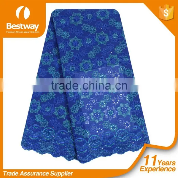 100% Cotton Swiss Voile Dry Lace Fabric With Embroidery/ Swiss Voile Lace in Switzerland for Garment SL0409-7 photo-4
