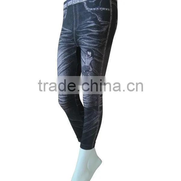 Jeans Printing Leggings Seamless Woman Underwear Ladies Seamless Leggings photo-5